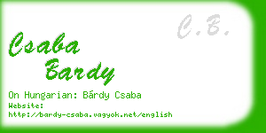 csaba bardy business card